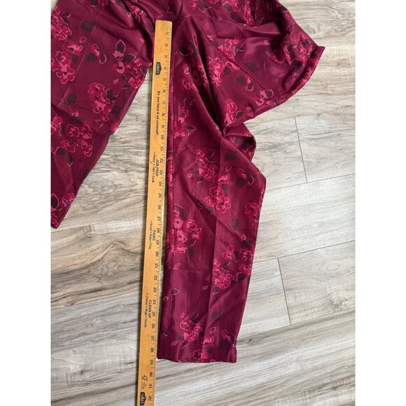 Womens Vtg Finity Naturals 100% Silk Pants Sz 6 Asian Floral feminine zip Y2K - Picture 9 of 16